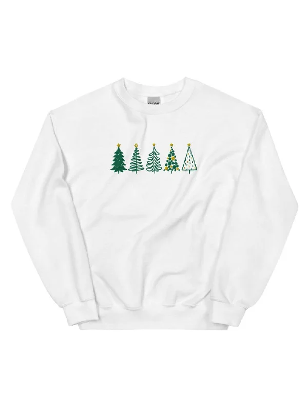 Green & Gold Christmas Trees Heavy Blend Women's Crewneck Embroidered Sweatshirt Hoodie with Pattern Geometric Abstract Green & Gold Christmas Trees Heavy Blend Women's Crewneck Embroidered Sweatshirt Hoodie with Pattern Geometric Abstract