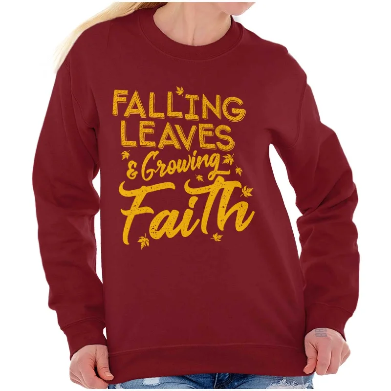 Growing Faith Fall Vibes Crewneck Sweatshirt Hoodie with Tied Waist Feminine Flattering Growing Faith Fall Vibes Crewneck Sweatshirt Hoodie with Tied Waist Feminine Flattering