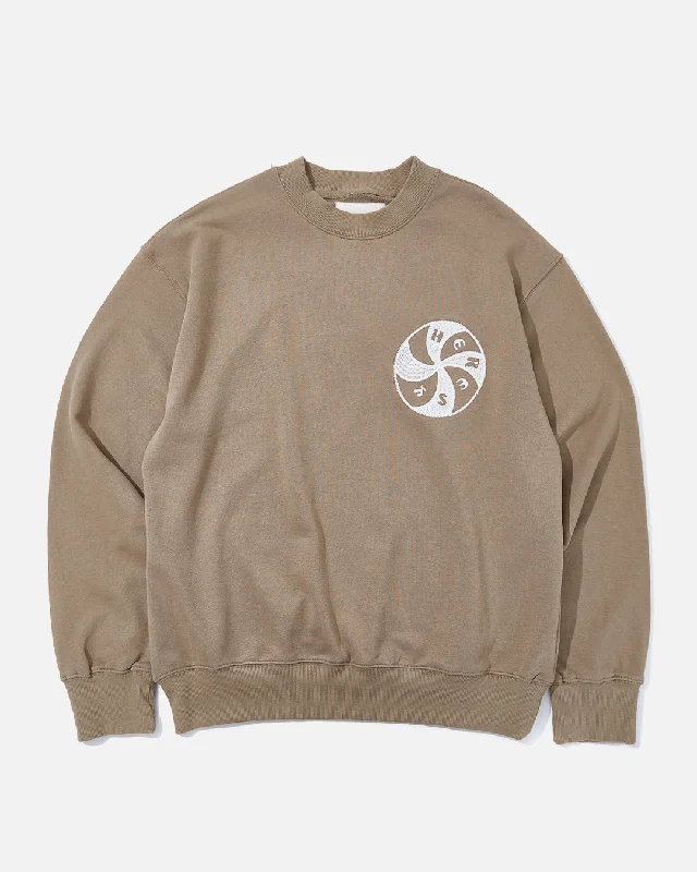 Portal Sweatshirt - Biscuit Hoodie with Frayed Bohemian Relaxed