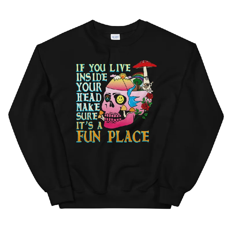 If You Live Inside Your Head Graphic Sweatshirt Hoodie with Belted Waist Structured Tailored If You Live Inside Your Head Graphic Sweatshirt Hoodie with Belted Waist Structured Tailored