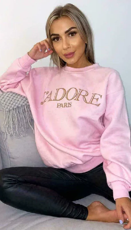 "Jadore" Sweater Sweatshirt Hoodie with Full-Zip Functional Layering