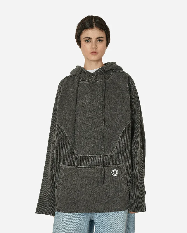Kim Soft Armour Hoodie Charcoal Hoodie with Pattern Geometric Abstract