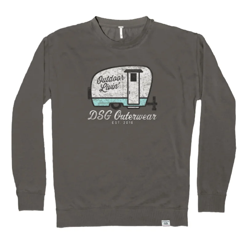 Outdoor Livin' Crew Sweatshirt Hoodie with Half-Zip Sporty Casual