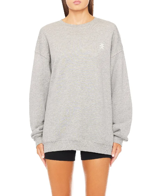 Oversized Crewneck Sweatshirt Hoodie with Snap Buttons Easy Quick