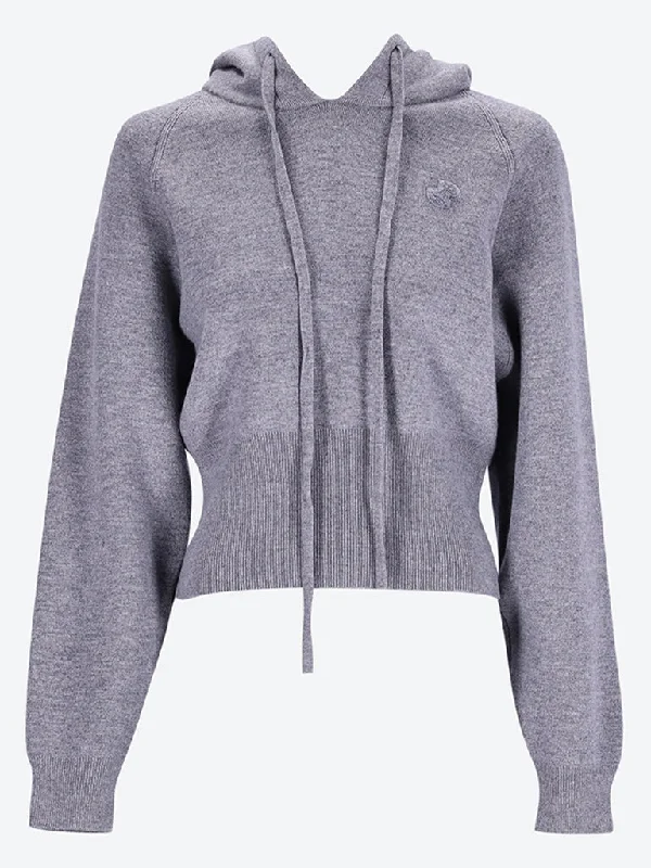 Knitted hoodie Hoodie with Neon Bright Vibrant