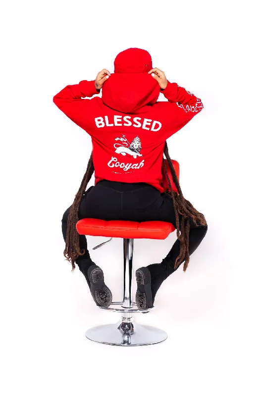 Blessed Rasta Lion Hoodie Hoodie with Emblem Brand Identity