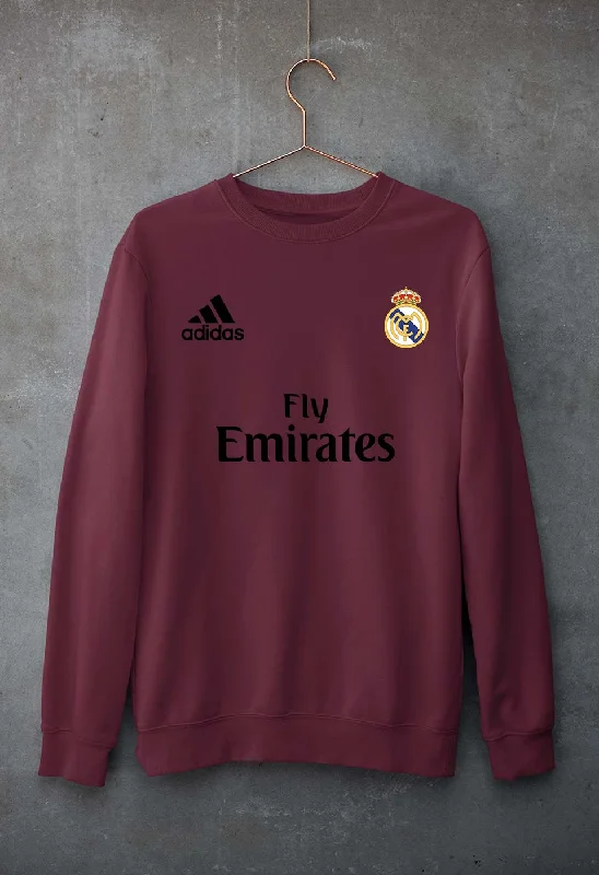 Real Madrid Unisex Sweatshirt for Men/Women Hoodie with Raglan Sleeves Sporty Comfortable Real Madrid Unisex Sweatshirt for Men/Women Hoodie with Raglan Sleeves Sporty Comfortable