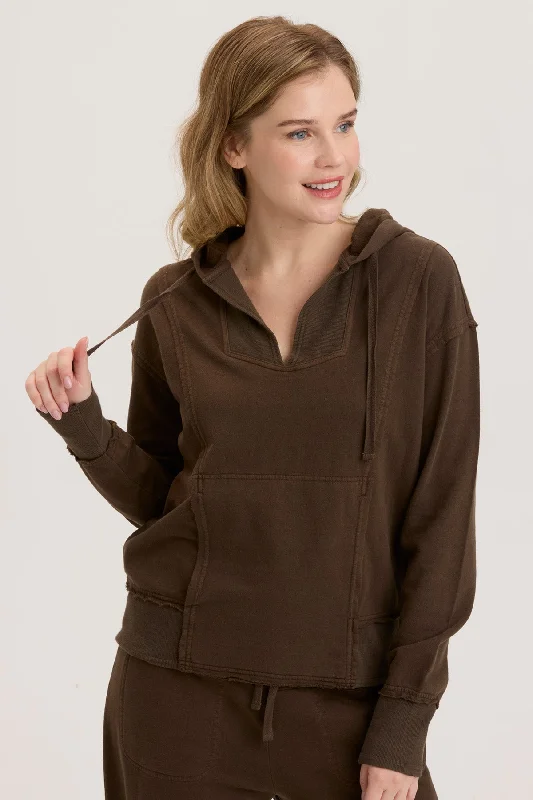 Rosalyn Hoodie Hoodie with Patch Decorative Personalized