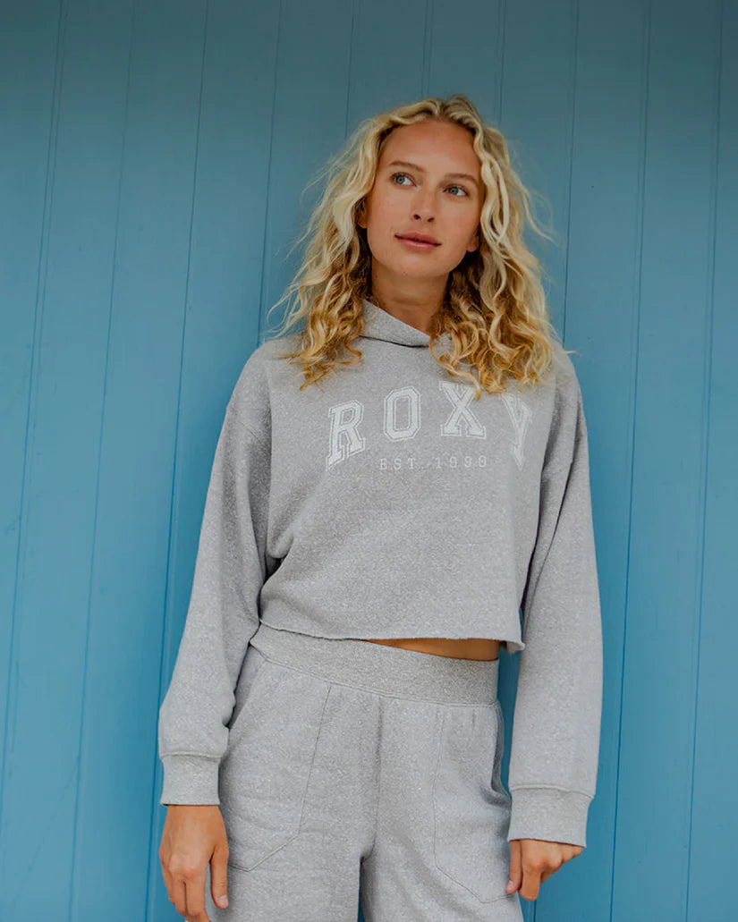 ROXY Womens Afternoon Hike Crop Hoodie Hoodie with Logo Branding Identity