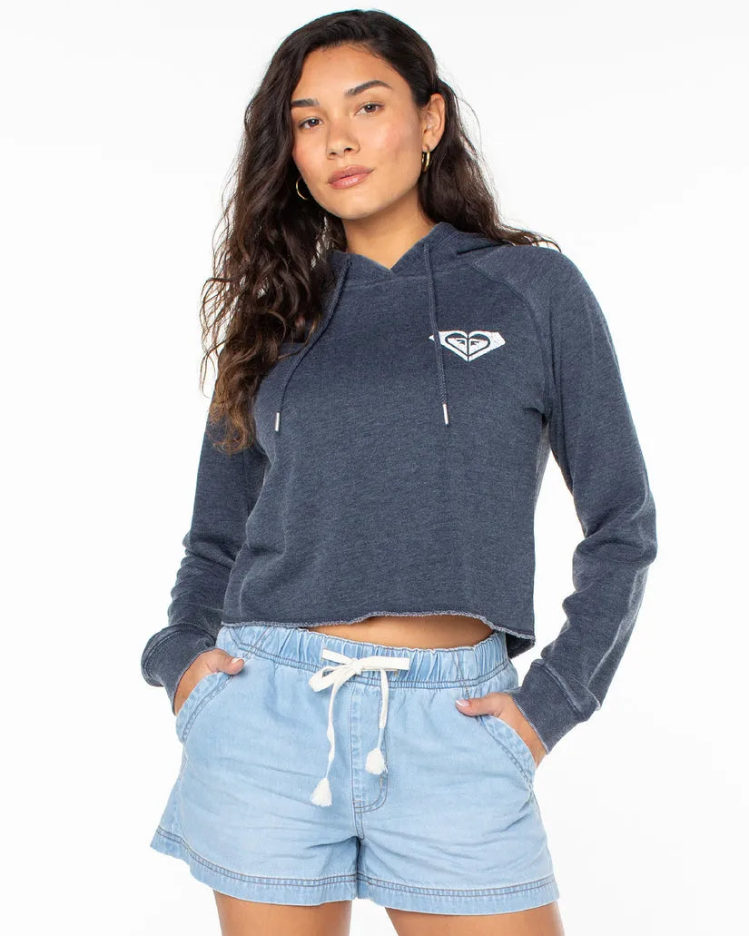 Roxy Womens Sweatshirt We Arrived Cropped Hoodie Hoodie with Slim Fit Tailored Modern Roxy Womens Sweatshirt We Arrived Cropped Hoodie Hoodie with Slim Fit Tailored Modern