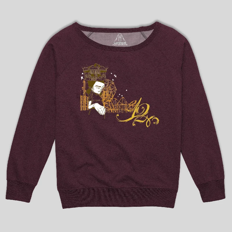 CAROUSEL WOMEN'S SCOOP NECK SWEATSHIRT Hoodie with Strings Custom Fit Adjustable