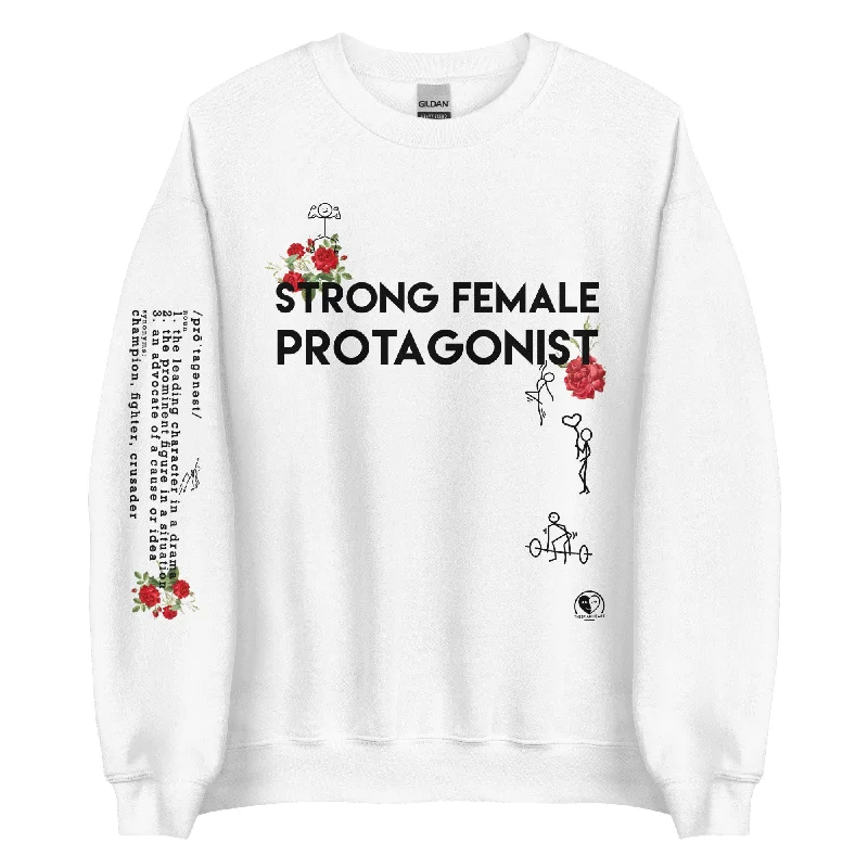 Strong Female Protagonist Rose - Printed Staple Unisex Crewneck Sweatshirt Hoodie with Toggle Buttons Decorative Unique Strong Female Protagonist Rose - Printed Staple Unisex Crewneck Sweatshirt Hoodie with Toggle Buttons Decorative Unique