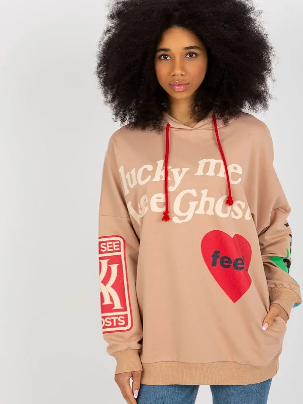Sweatshirt Fancy Hoodie with Belted Waist Structured Tailored