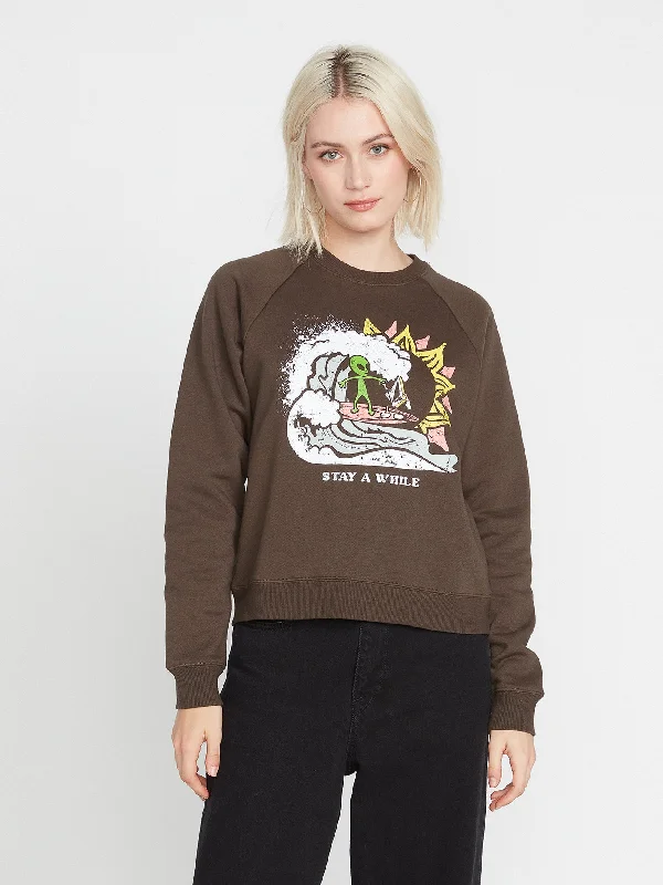 Truly Stokin Sweatshirt - Espresso Hoodie Jacket Zipper Layering