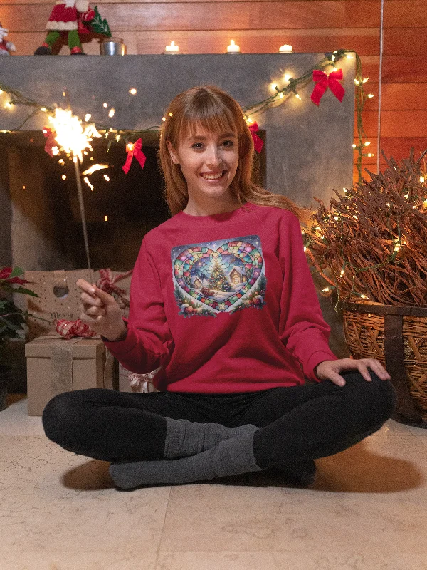 Unisex Heavy Blend™ Crewneck Sweatshirt - Christmas Tree Heart Hoodie with Cropped Fit Short Trendy Unisex Heavy Blend™ Crewneck Sweatshirt - Christmas Tree Heart Hoodie with Cropped Fit Short Trendy