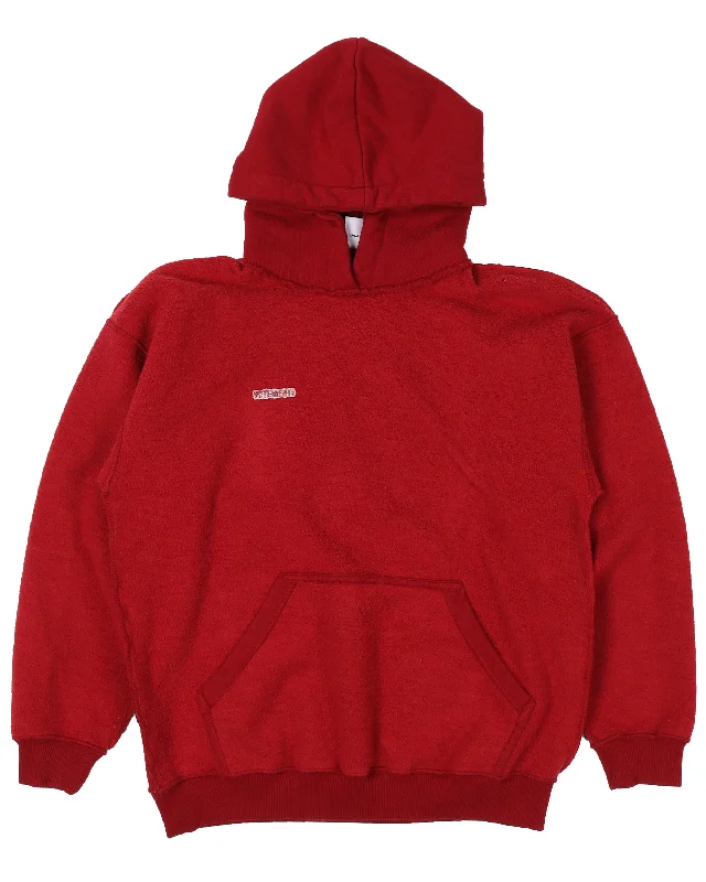 Inside-Out Patch Hoodie Hoodie with Half-Zip Sporty Casual