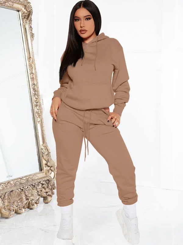 Women’s Drawstring Hoodie And Matching Joggers Hoodie with Slim Fit Tailored Modern