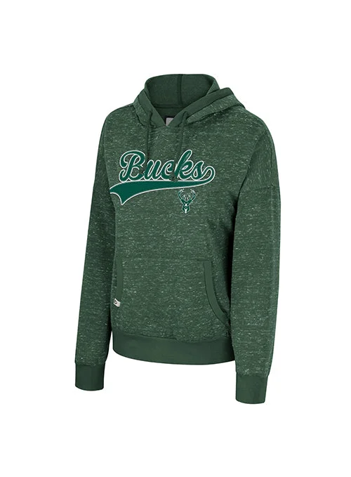 Women's Not Too Cold Milwaukee Bucks Hooded Sweatshirt Hoodie with Exposed Zipper Edgy Industrial Women's Not Too Cold Milwaukee Bucks Hooded Sweatshirt Hoodie with Exposed Zipper Edgy Industrial