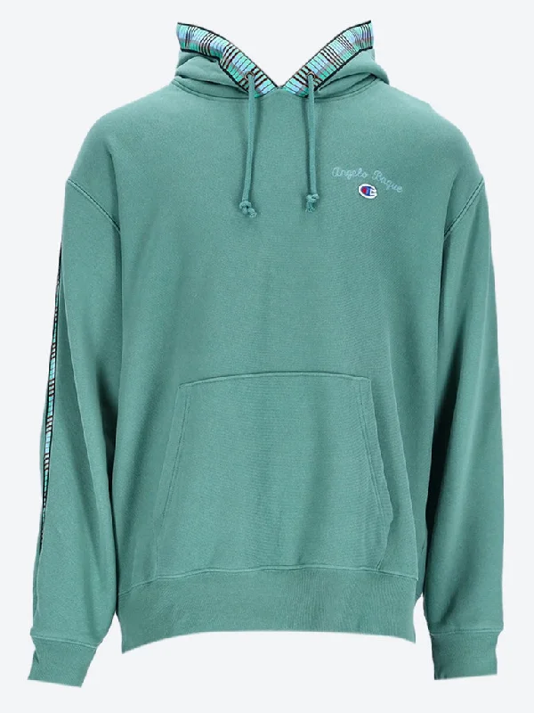 Hooded sweatshirt Hoodie with Hem Applique Textured Unique